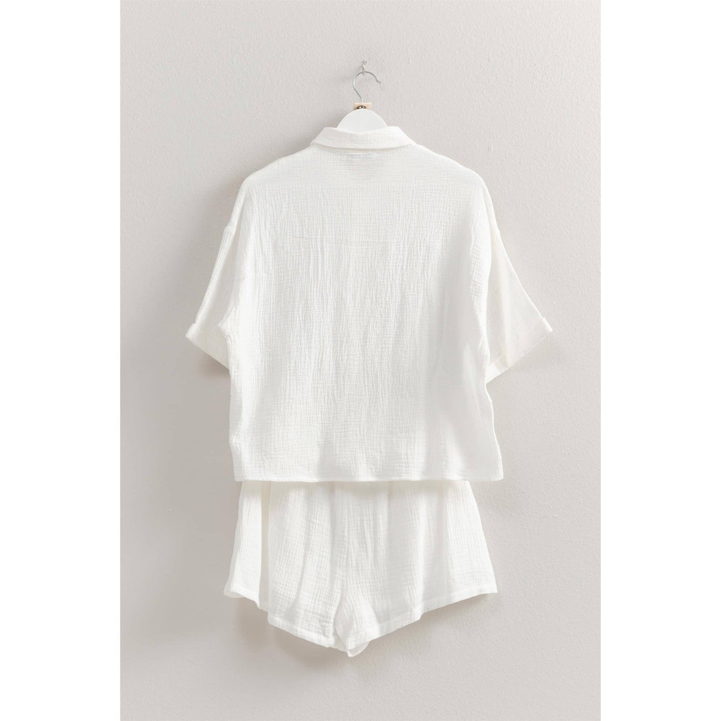 Relaxed Shirt And Flowy Shorts Set