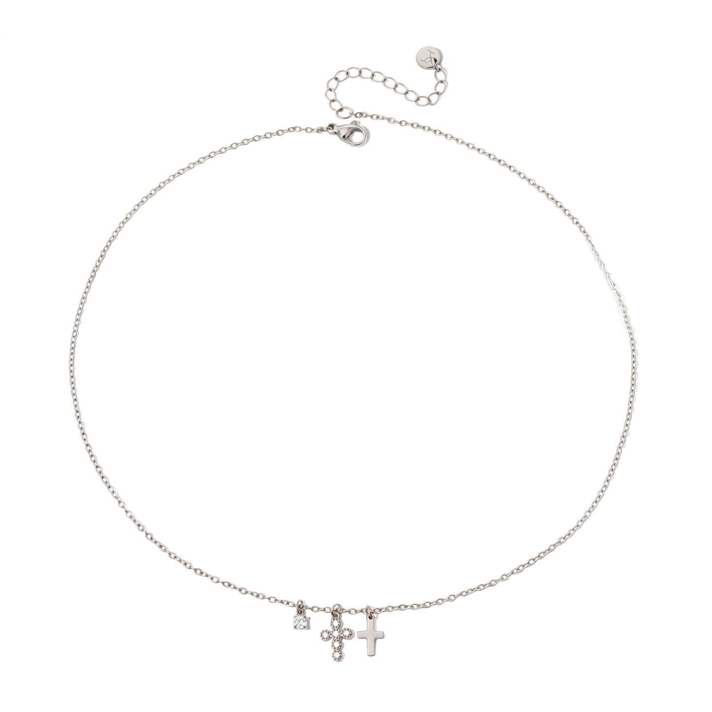 Petite Double Cross Necklace - WATERPROOF