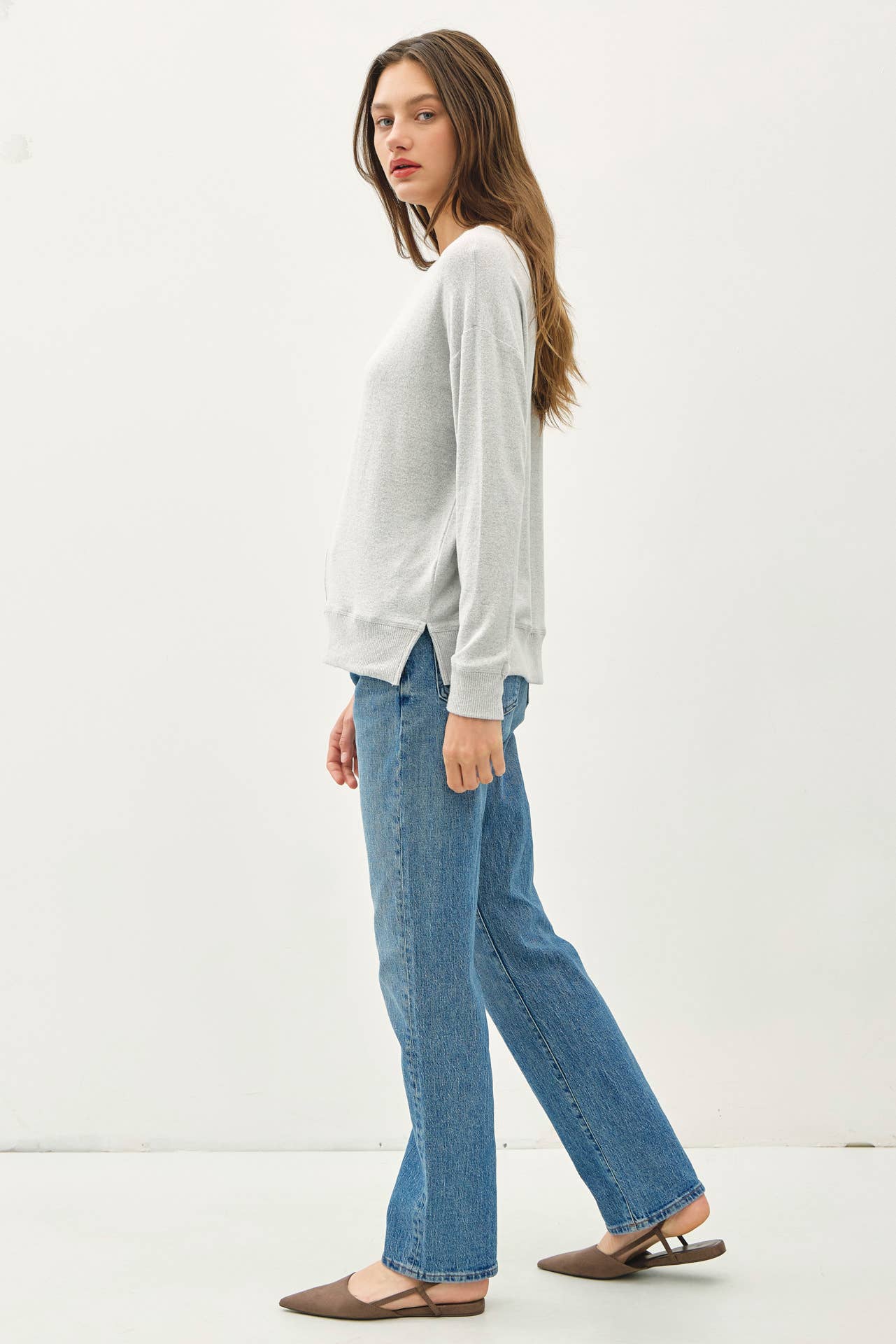 Buttery Hacci Brushed Pullover Knit Top