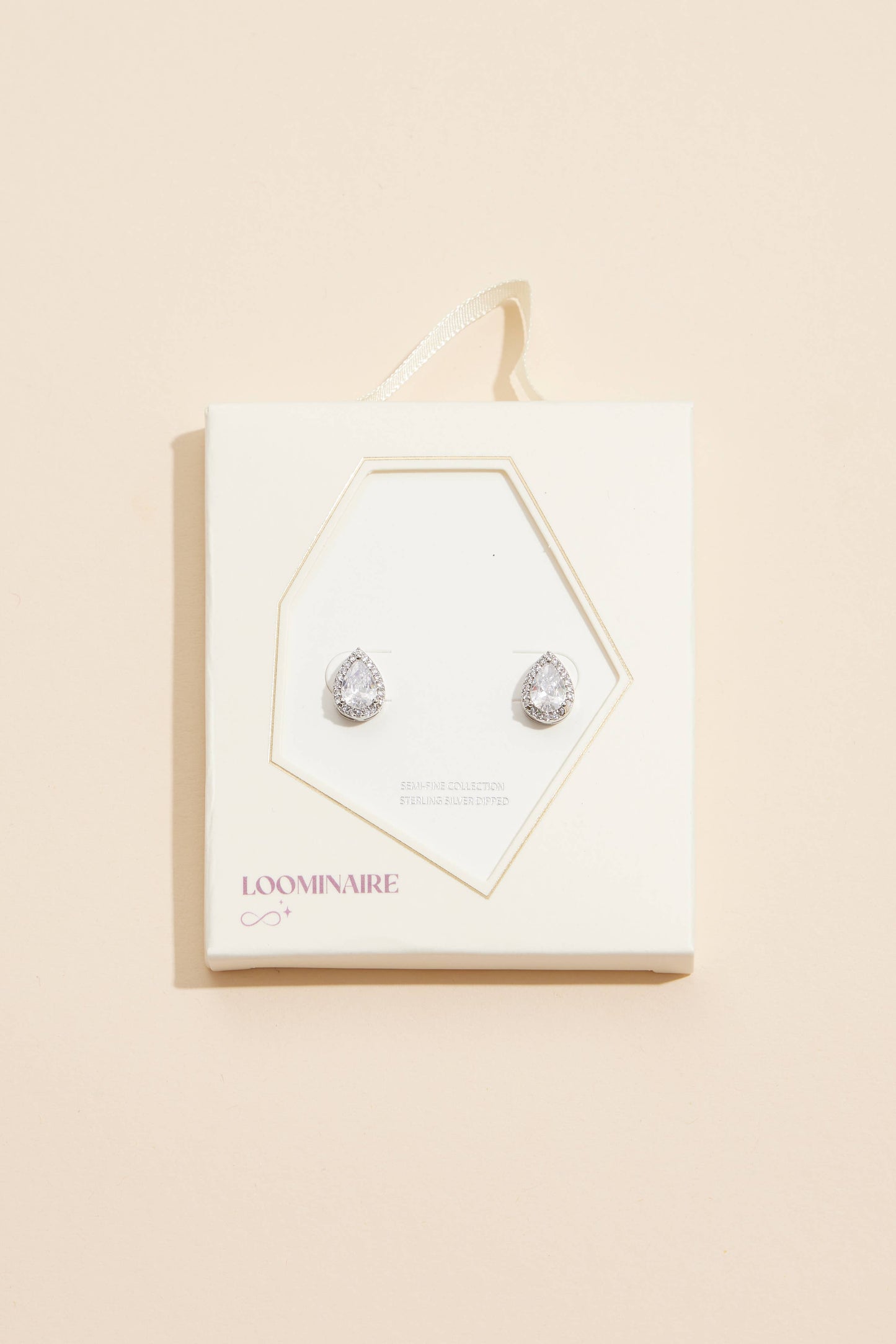 Pear-Shaped Cubic Zirconia Stud Earrings