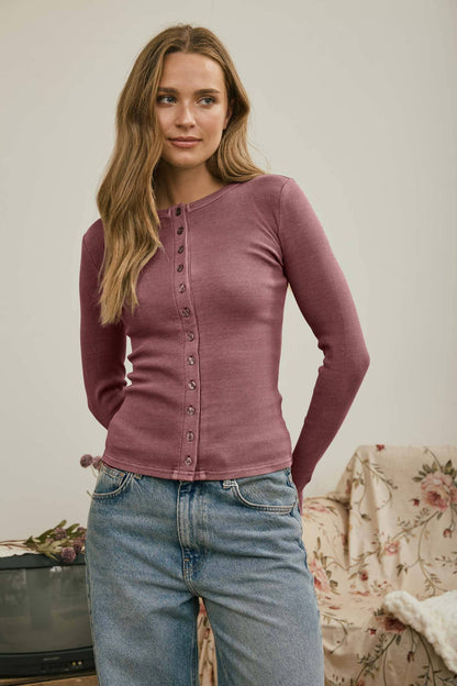 Kelly Button Down Long Sleeve Top