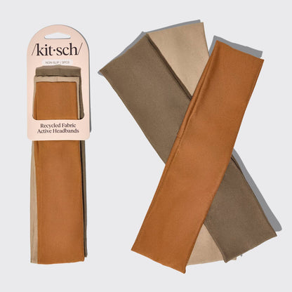 Recycled Fabric Active Headbands 3pc Set