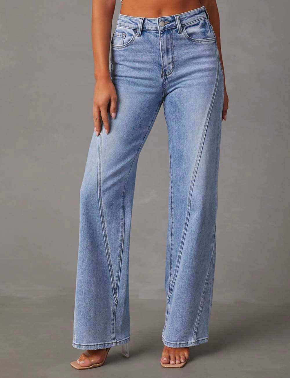 Ladie Straight Leg Denim Pants