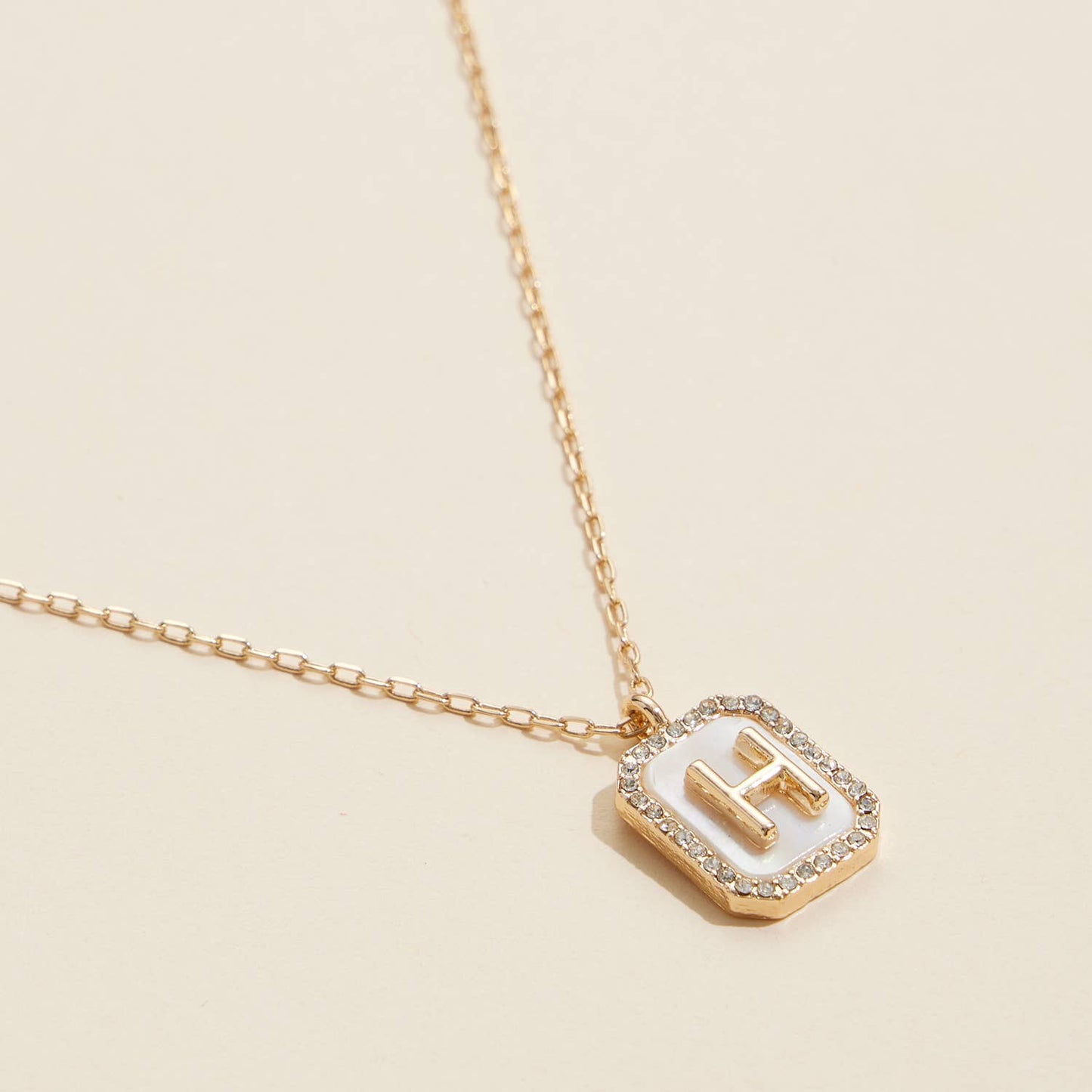 Initial Shell Charm Necklace Assorted