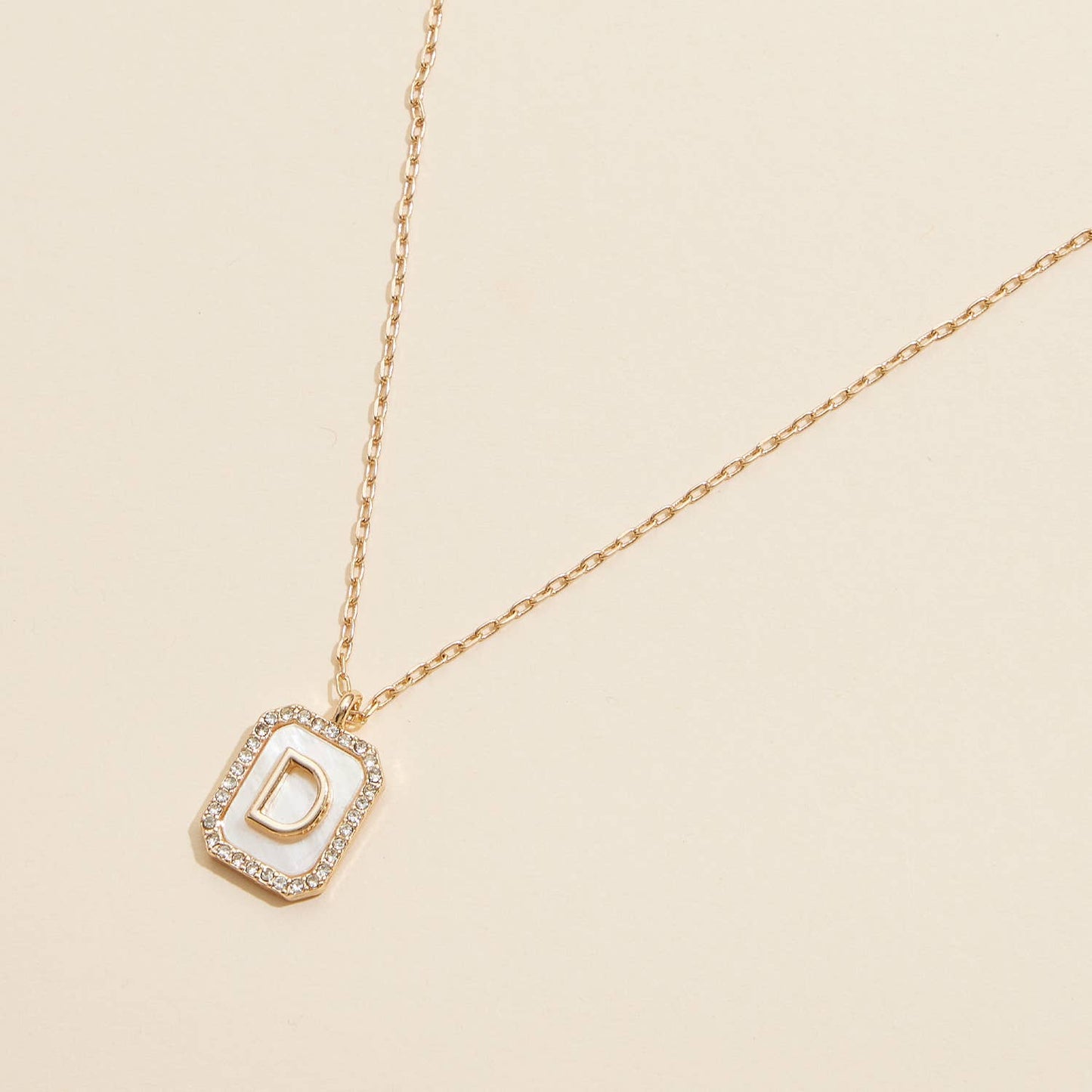 Initial Shell Charm Necklace Assorted