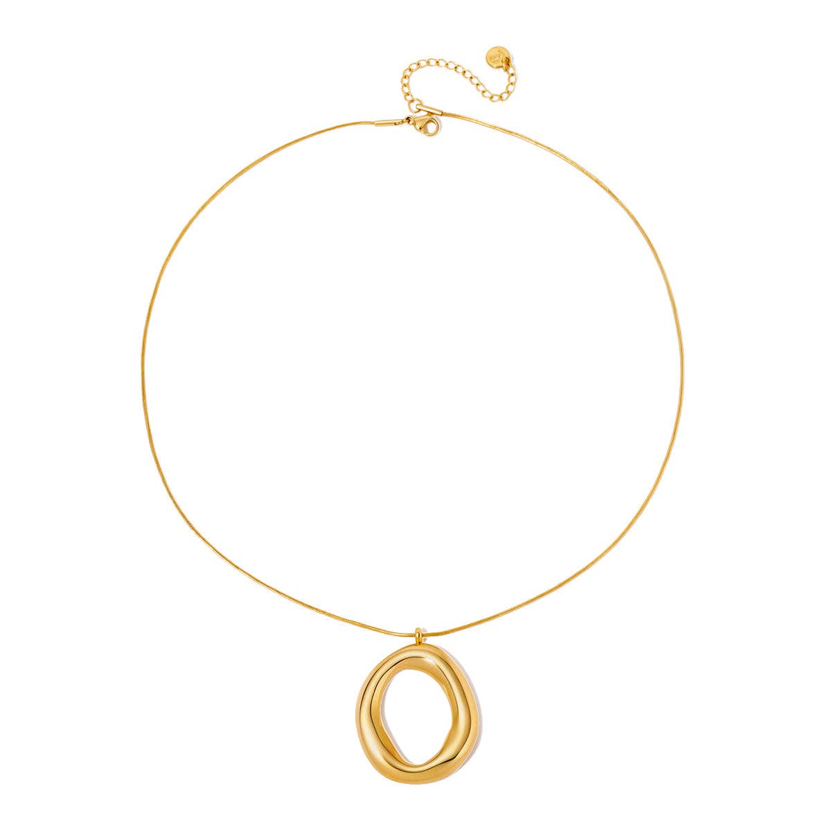 Camille Open Circle Statement Necklace - WATERPROOF