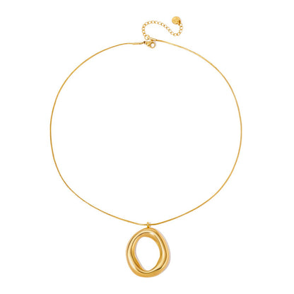 Camille Open Circle Statement Necklace - WATERPROOF