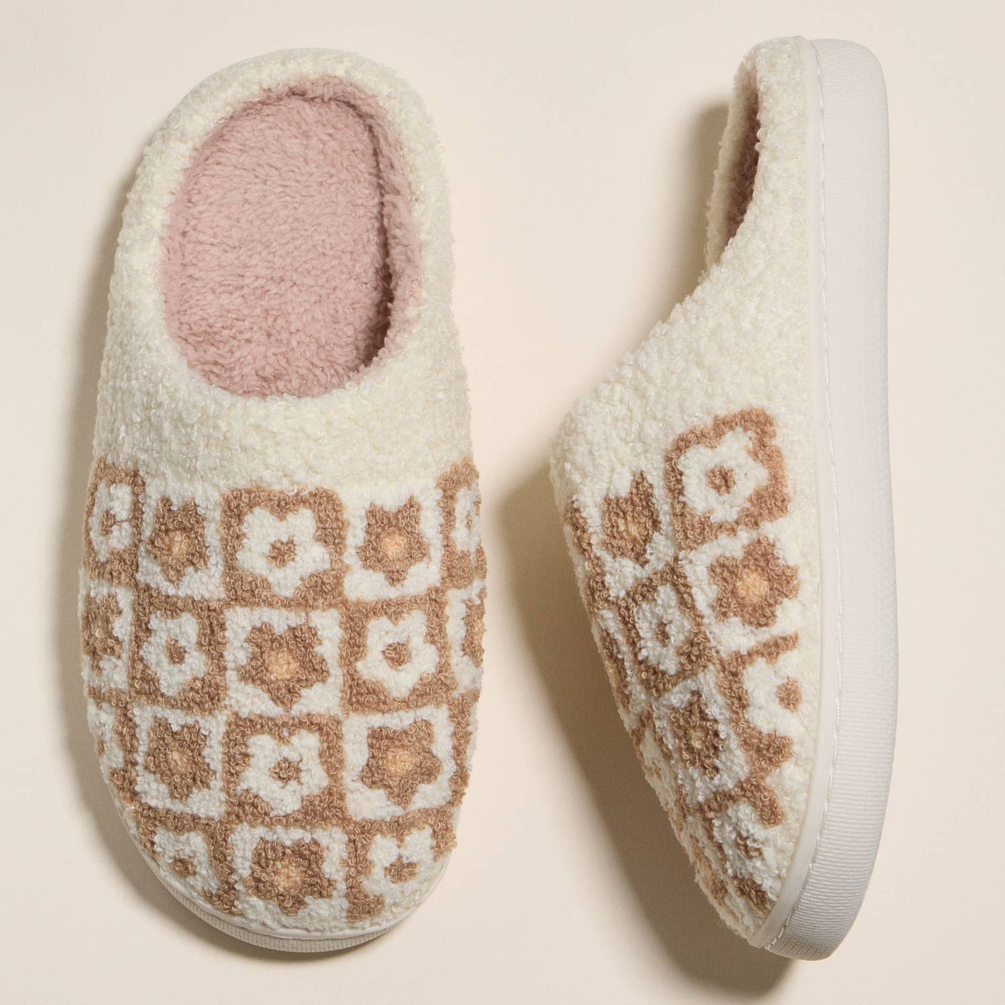 Stylish Flower Color-Block Home Slippers