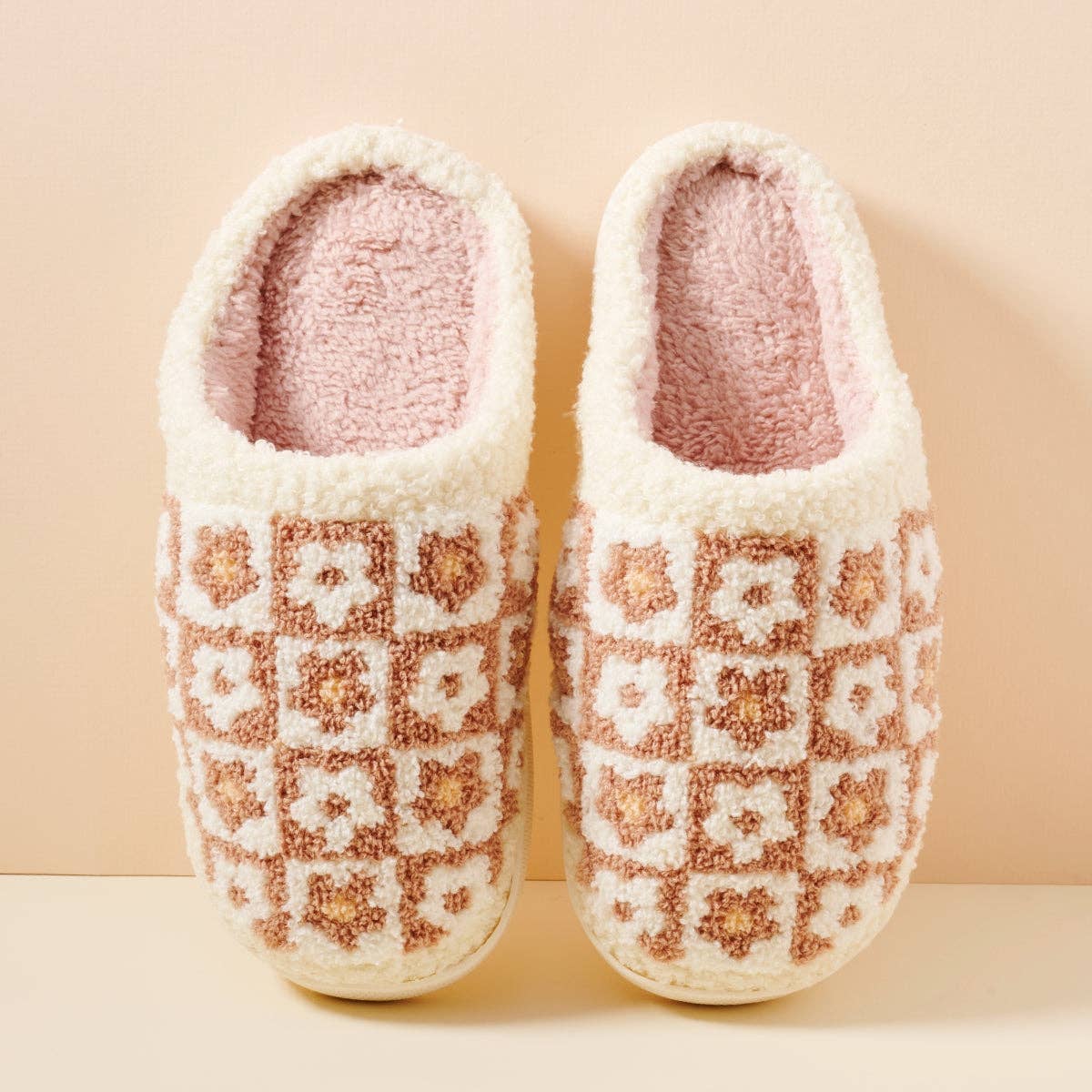 Stylish Flower Color-Block Home Slippers