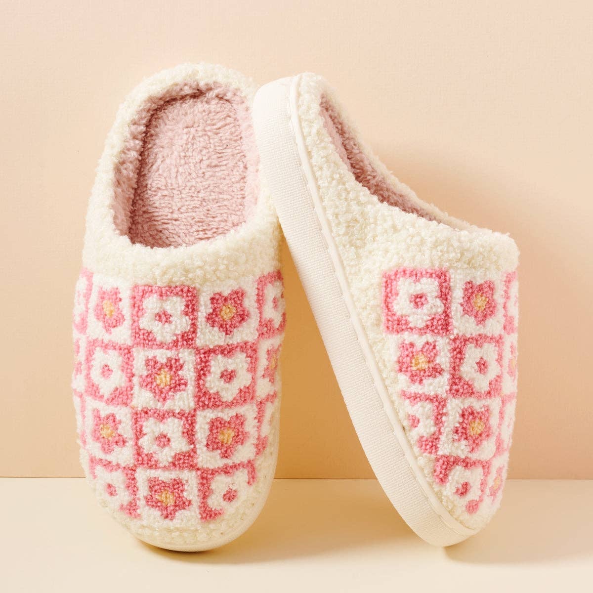 Stylish Flower Color-Block Home Slippers