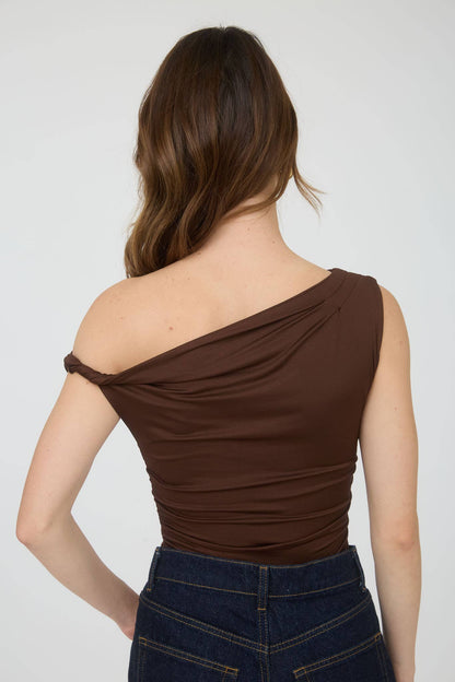 Asymmetrical Off The Shoulder Knit Top