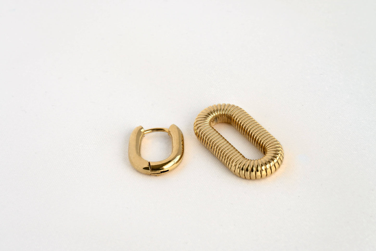 Double Link Hoop Earrings