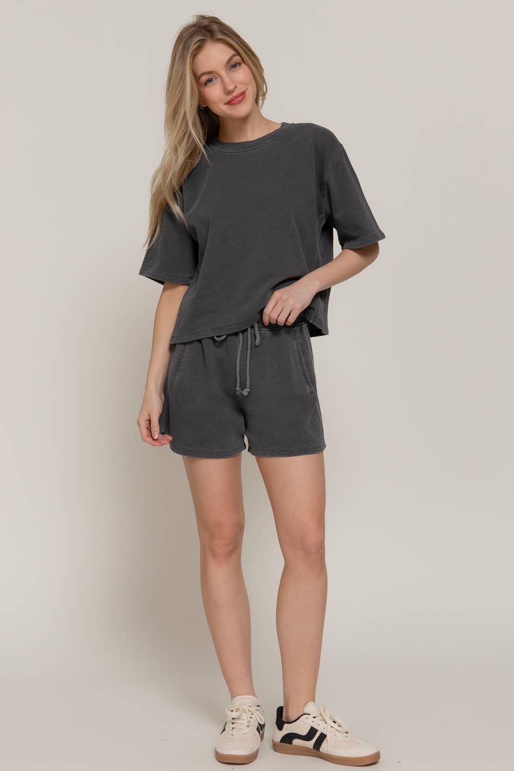 Garment Washed Terry Shorts