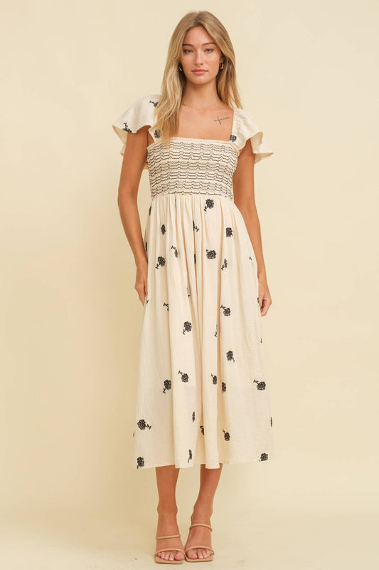 Floral Embroidered Dress