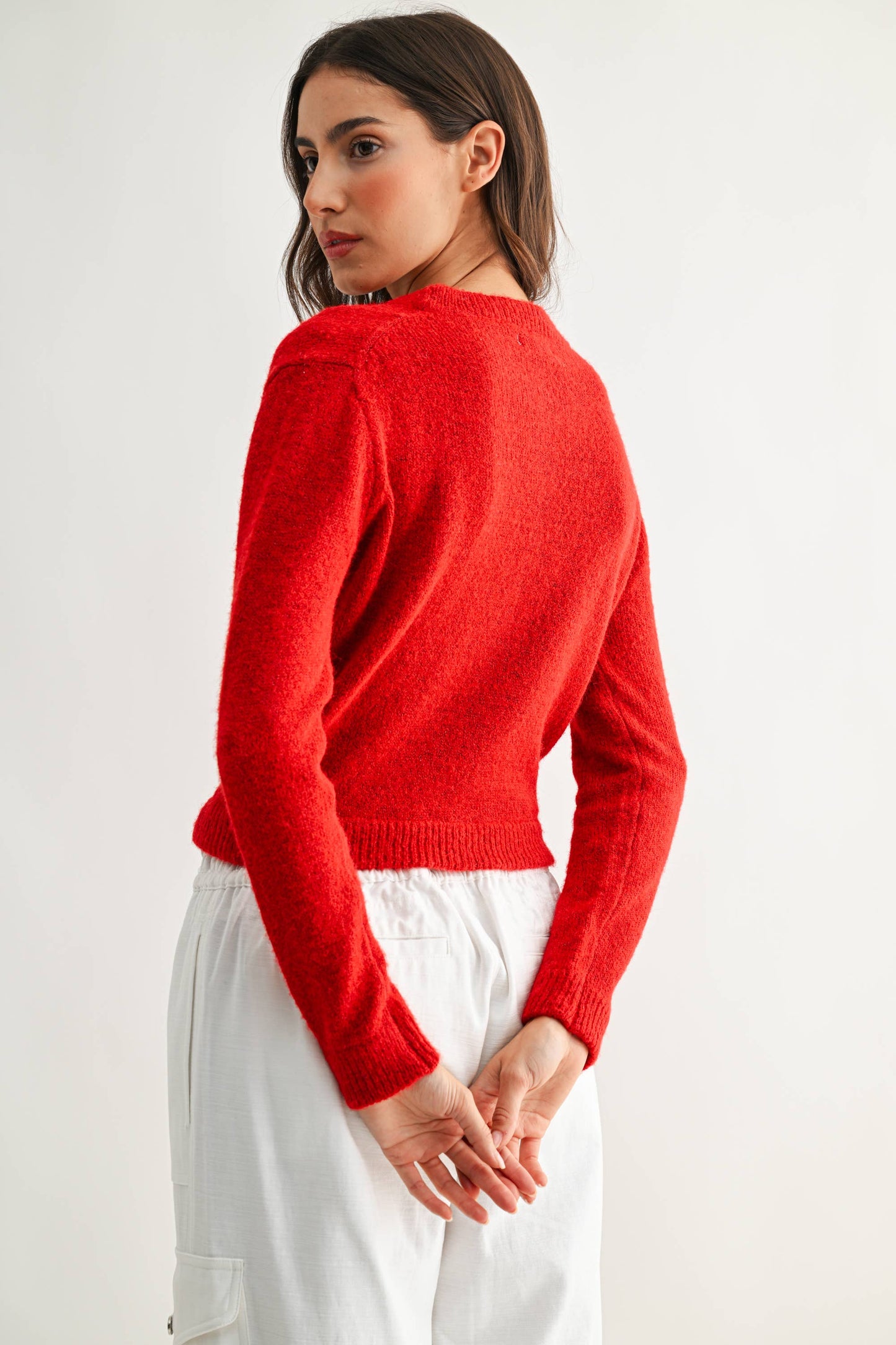 Elegantly Crafted Knit Wool Cardigan