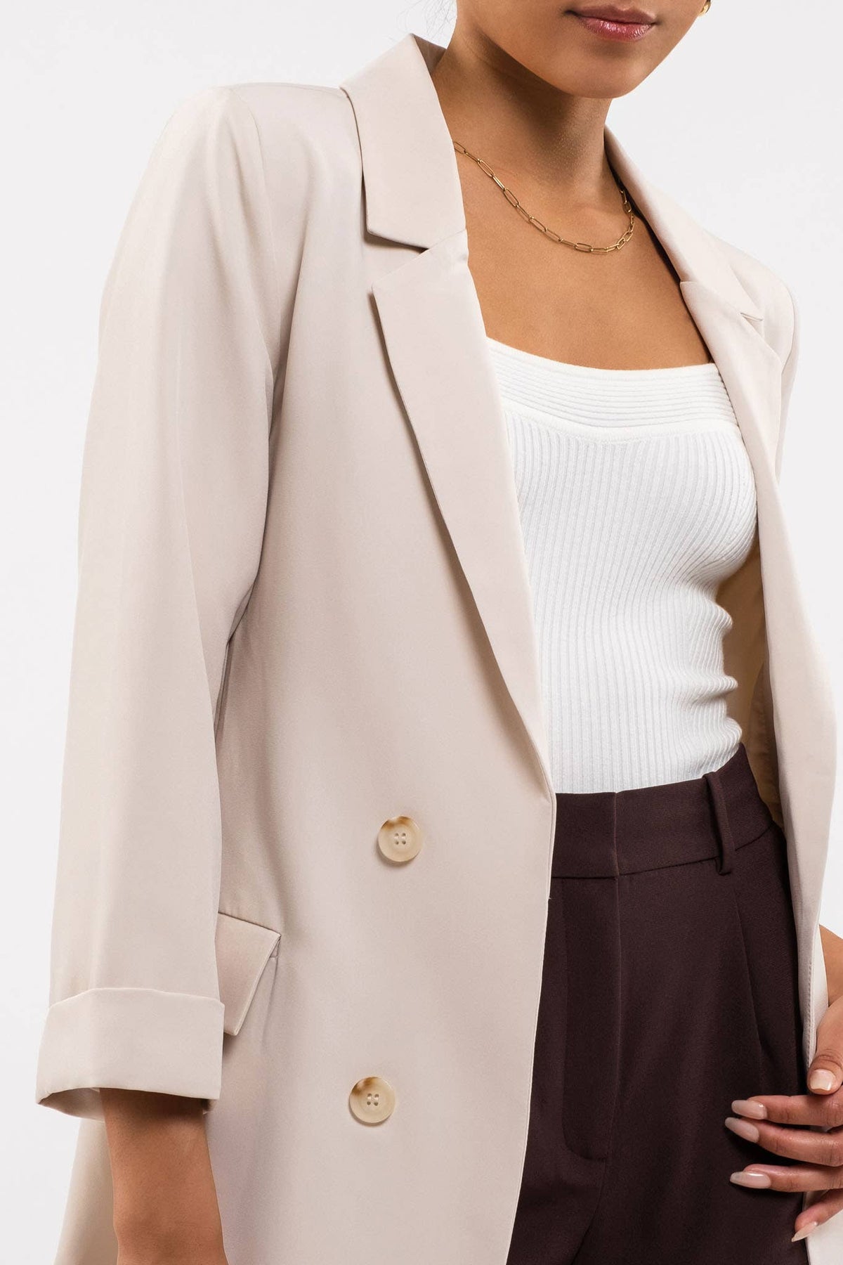 Brandi Folded Sleeve Blazer