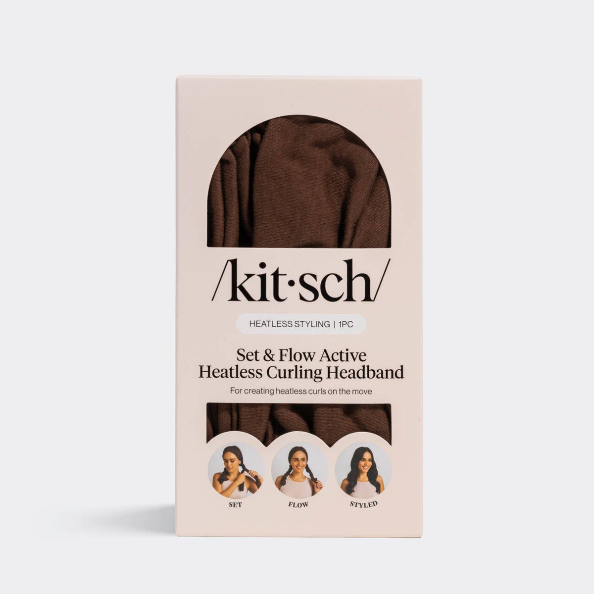 Set & Flow Heatless Curling Headband - Chocolate Brown