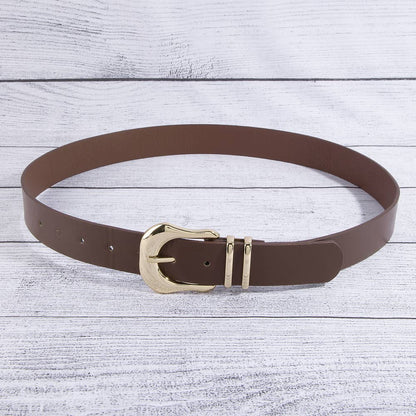 Wide Pu Belt With Organic Asymmetric Buckle