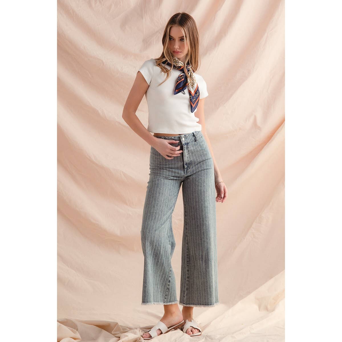 Lucy Stripe Denim Pants