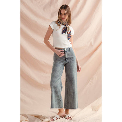 Lucy Stripe Denim Pants