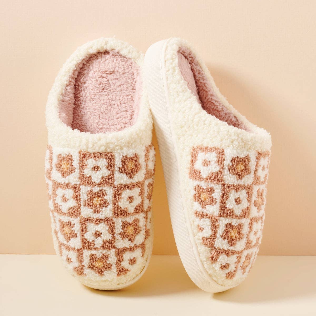 Stylish Flower Color-Block Home Slippers