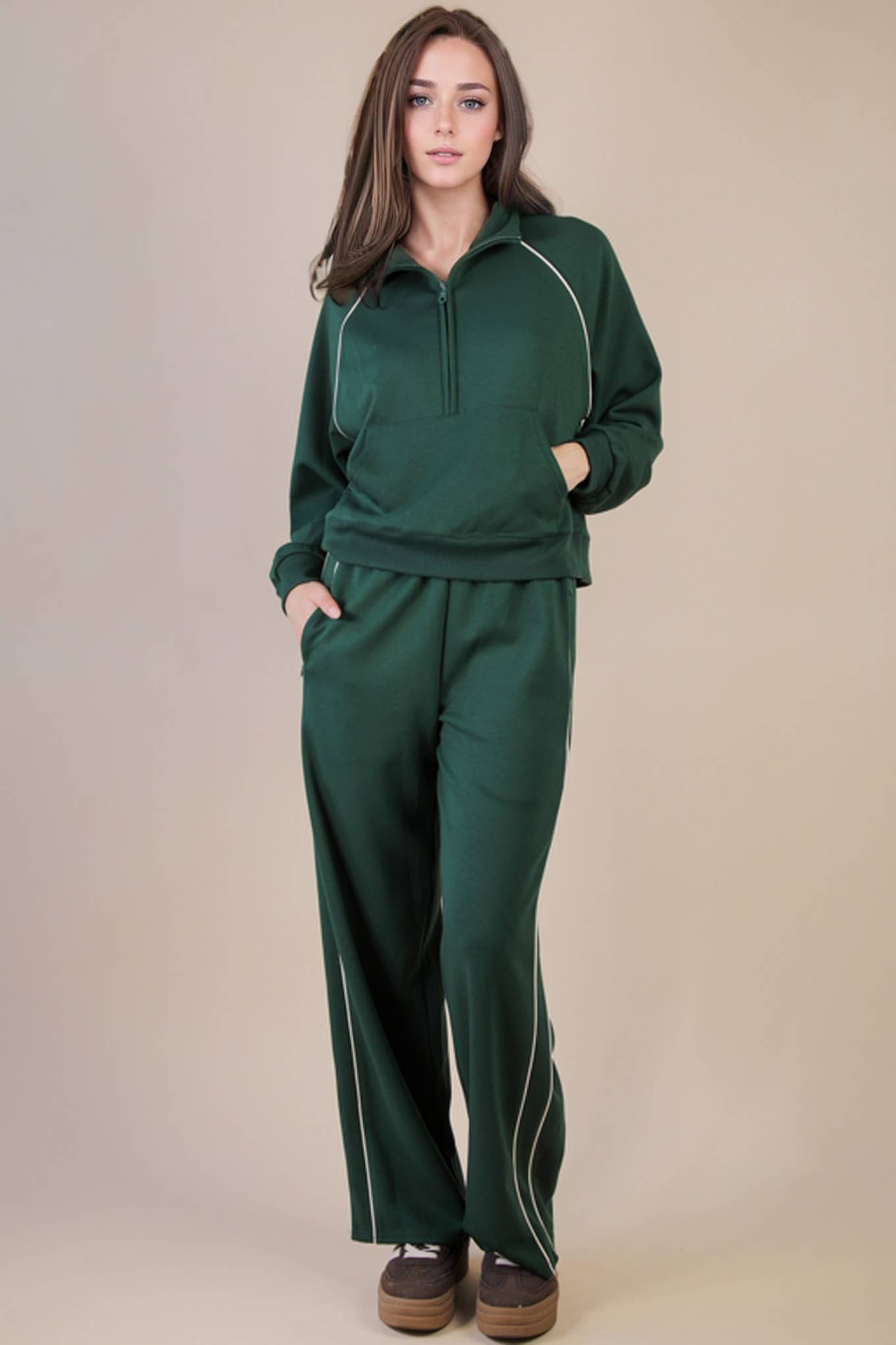 Wide Leg Knit Comfy Casual Sweat Pants