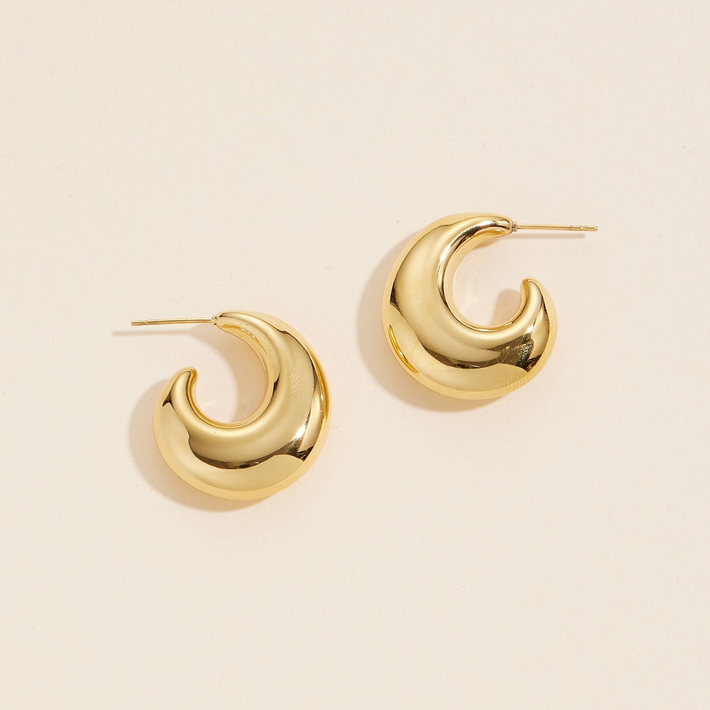 Stainless Steel Open Hoop Earrings