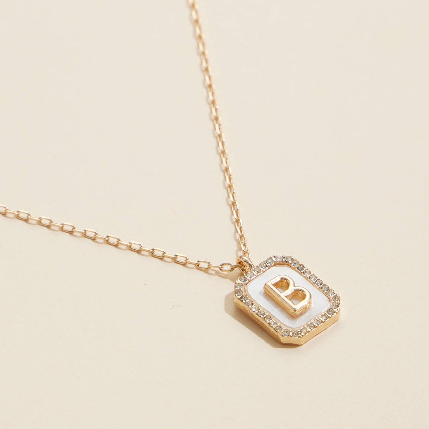 Initial Shell Charm Necklace Assorted