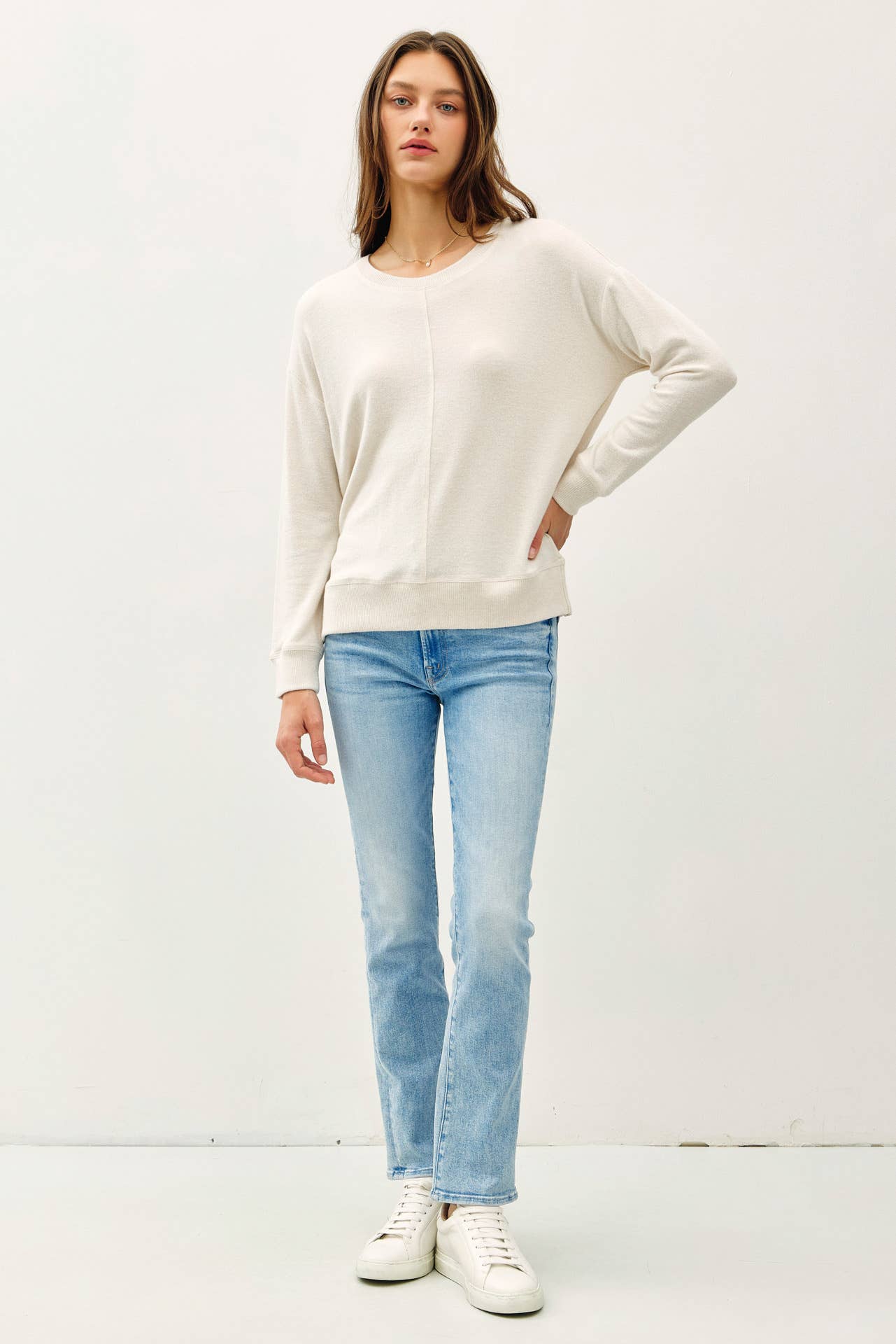 Buttery Hacci Brushed Pullover Knit Top