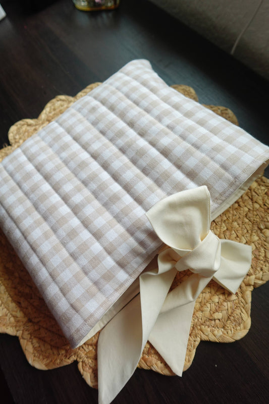 Milk & Honey Bible Sleeve – Tan & White Handmade Bible Cover