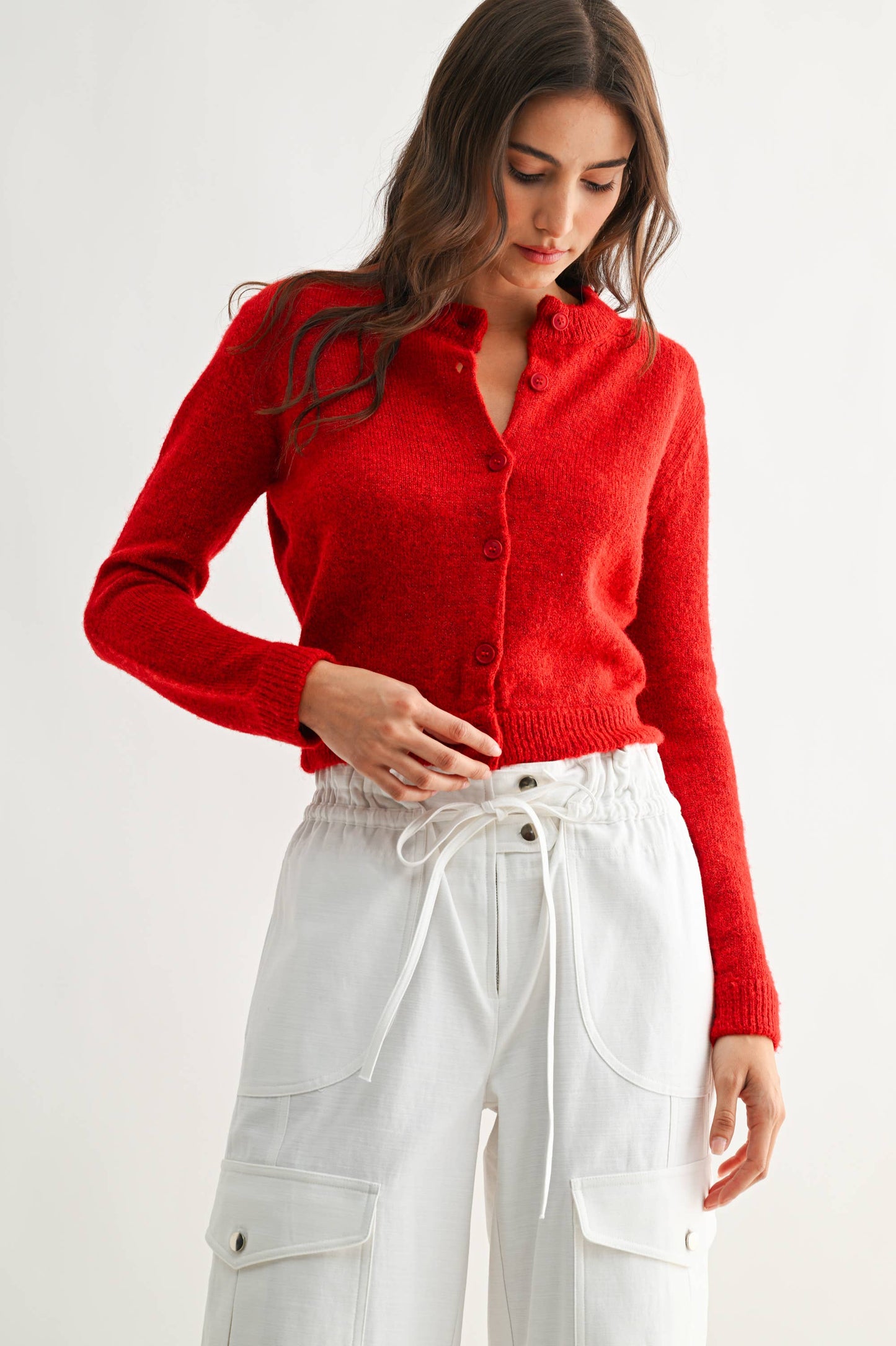 Elegantly Crafted Knit Wool Cardigan