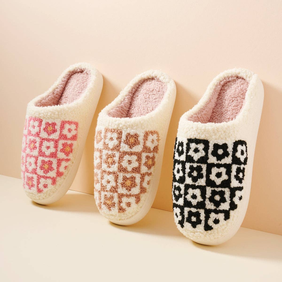 Stylish Flower Color-Block Home Slippers