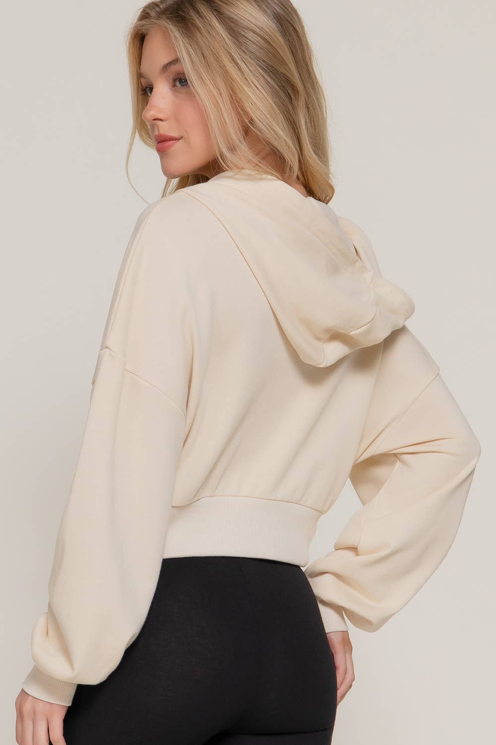 Long Sleeve Hoodie French Terry Zip Up Jacket