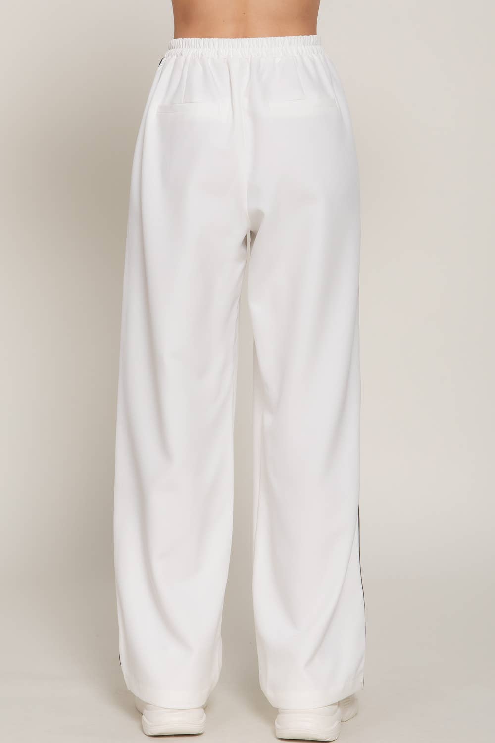 Side Stripe Straight Long Woven Pants