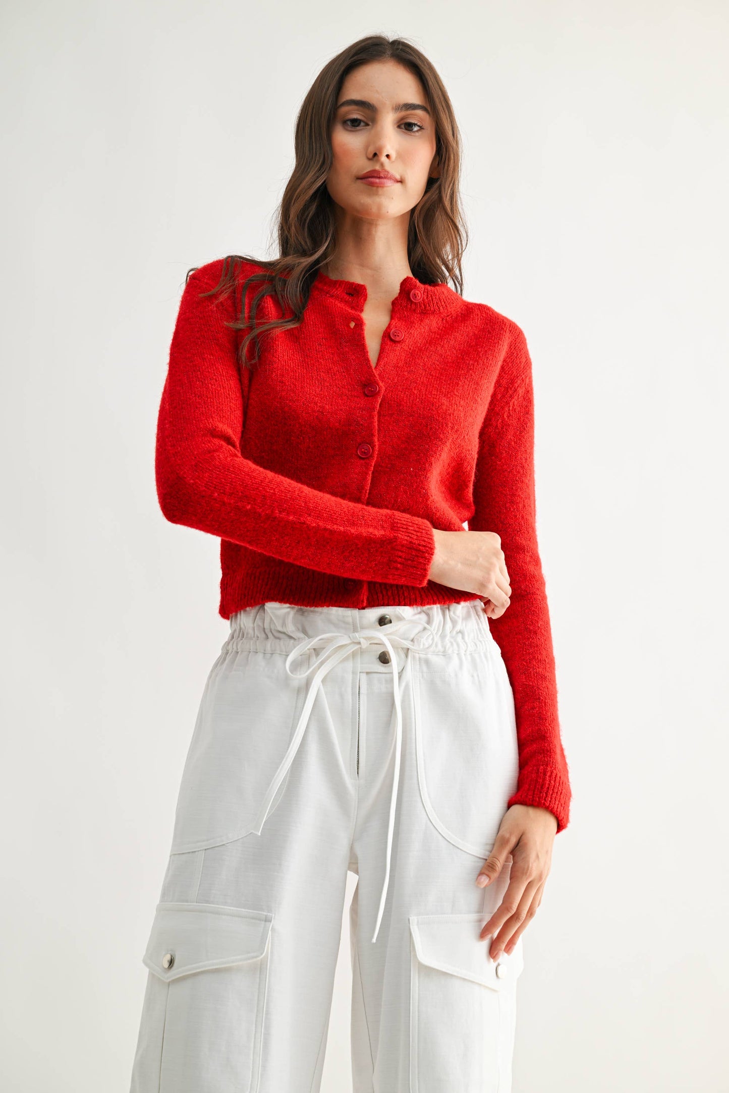 Elegantly Crafted Knit Wool Cardigan