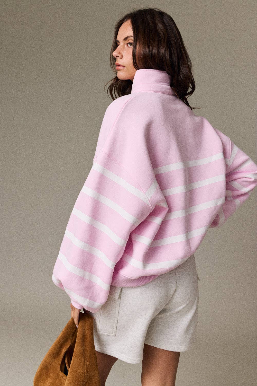 Addison Striped Snap Button Pullover