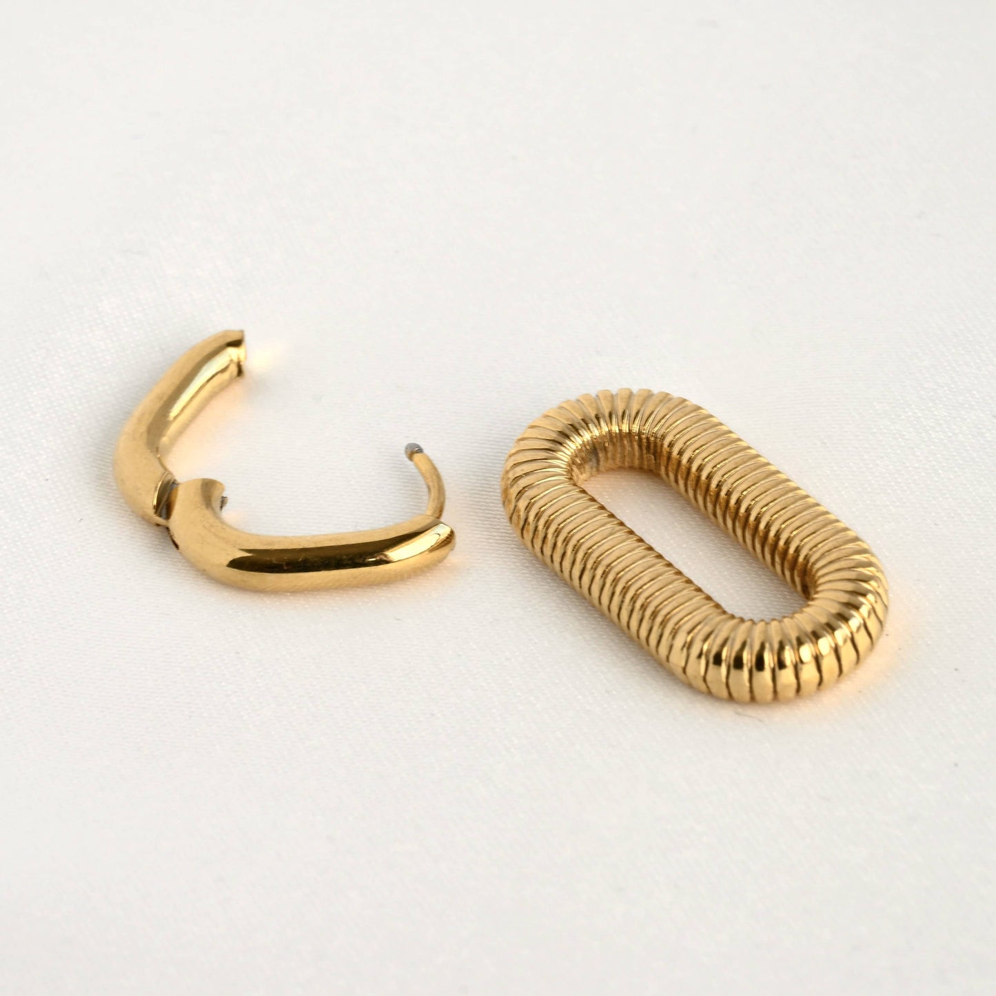Double Link Hoop Earrings