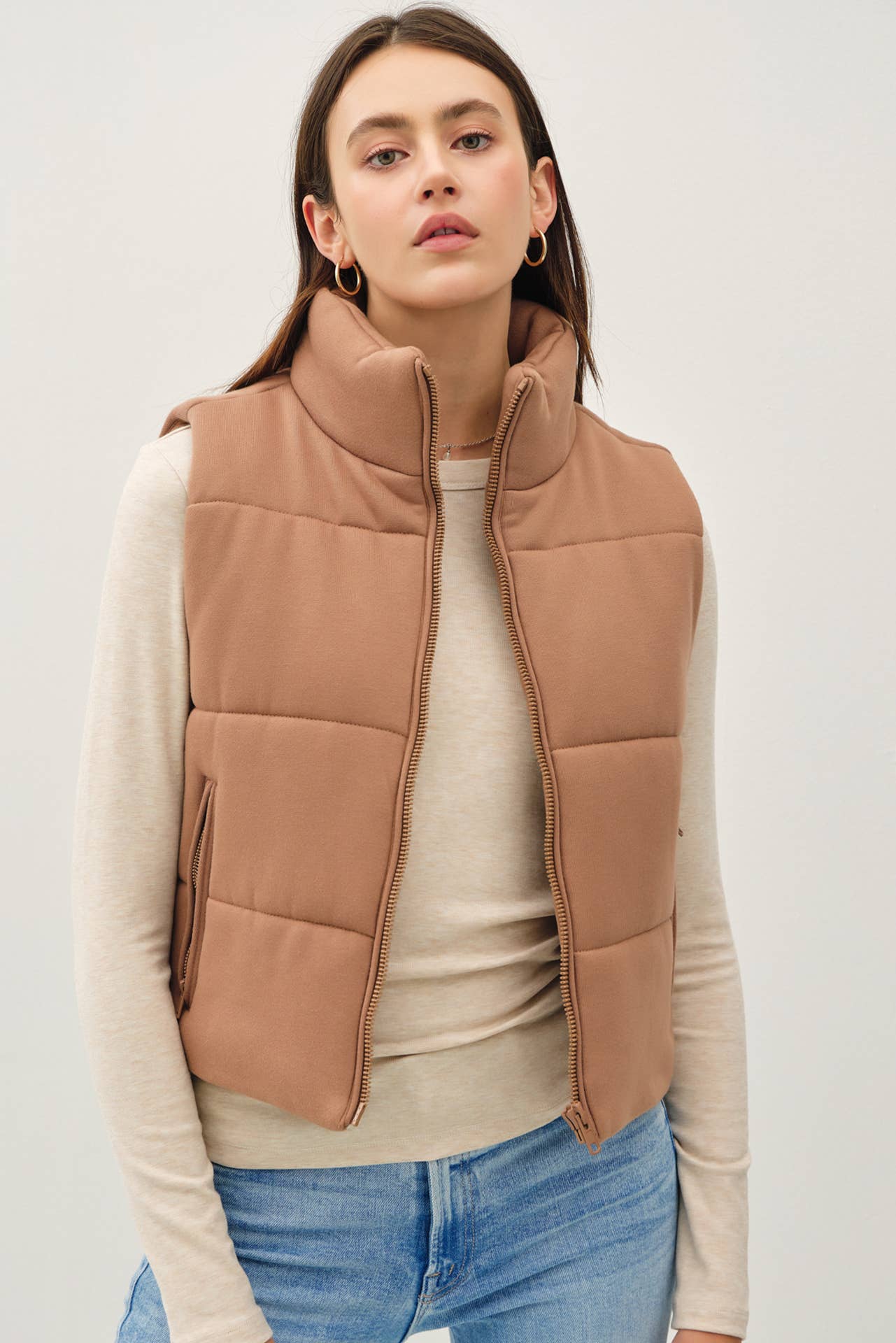 Puffer Vest With Zipper