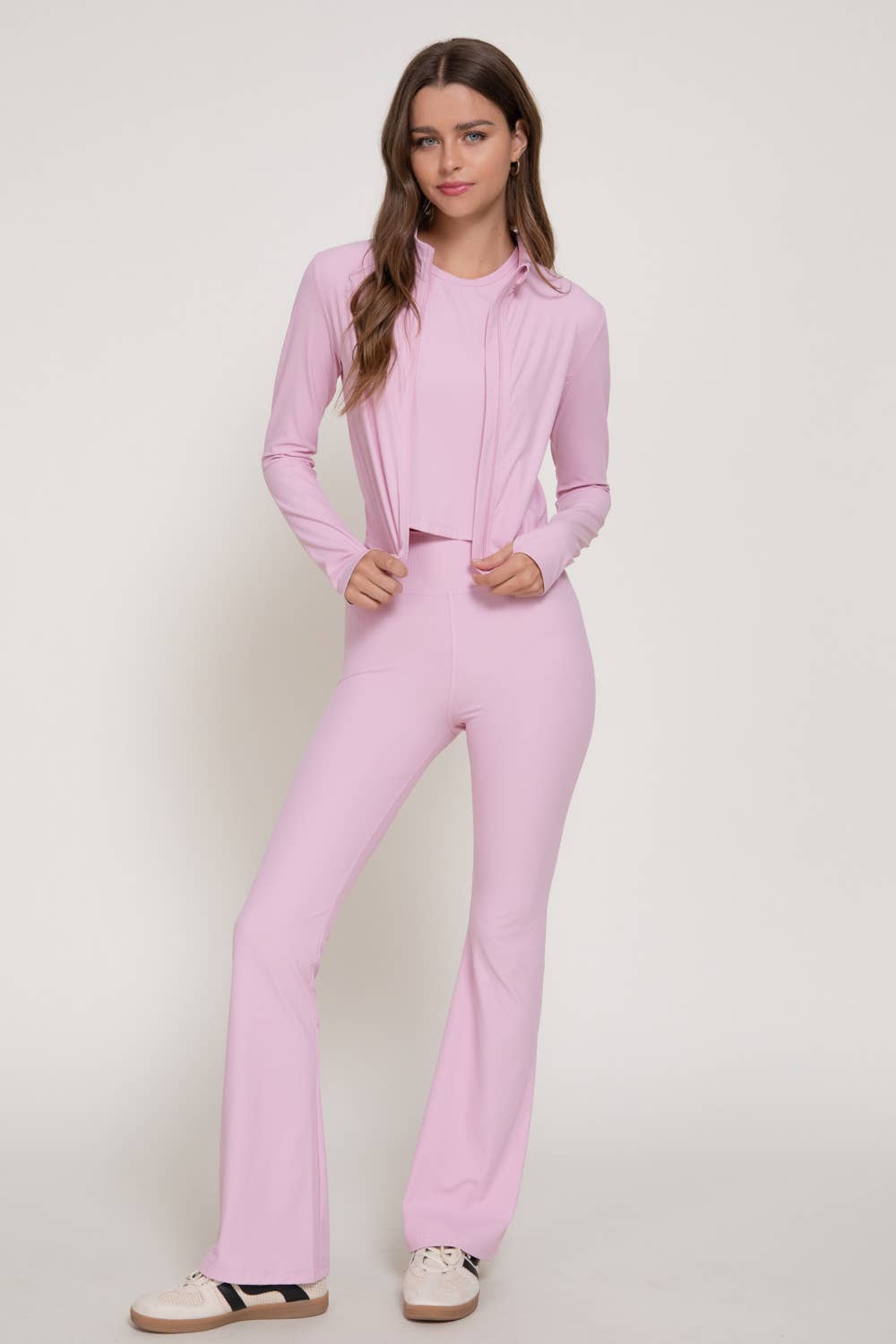 Long Sleeve Workout Jacket with Side Seam Detail