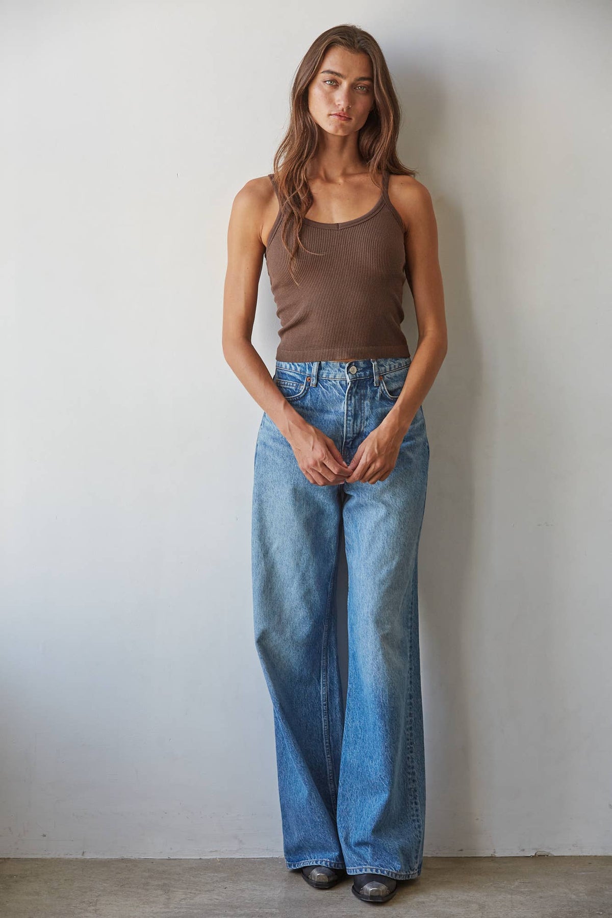 Seamless Ribbed Tank with Inner Padded Lining