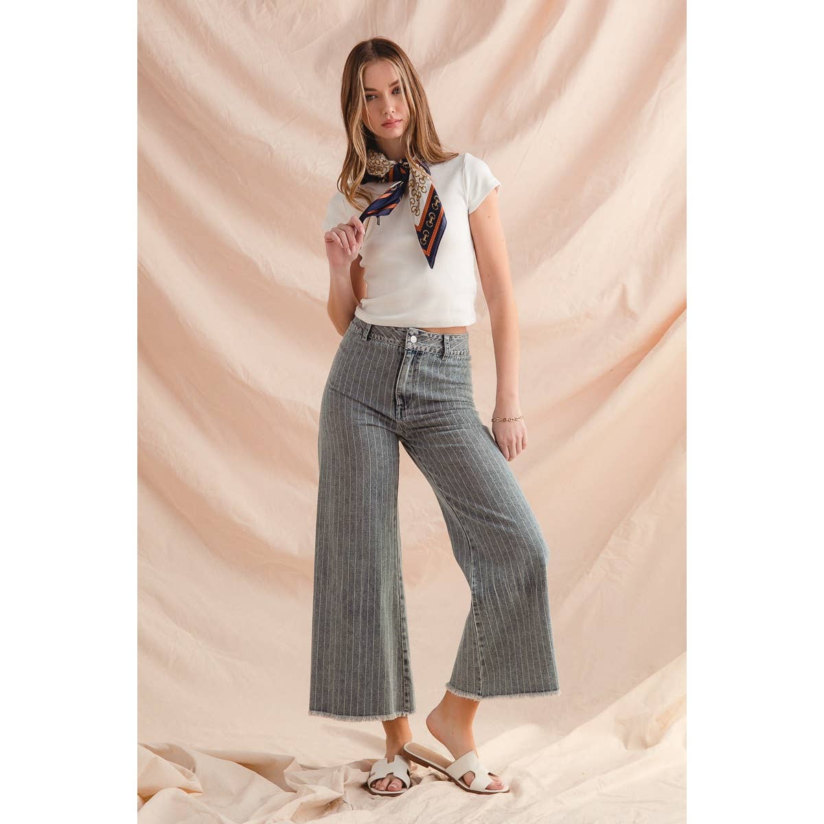 Lucy Stripe Denim Pants