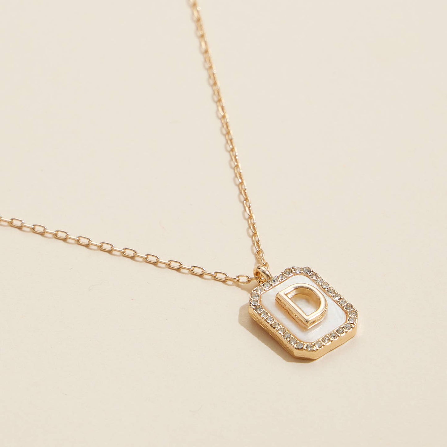 Initial Shell Charm Necklace Assorted