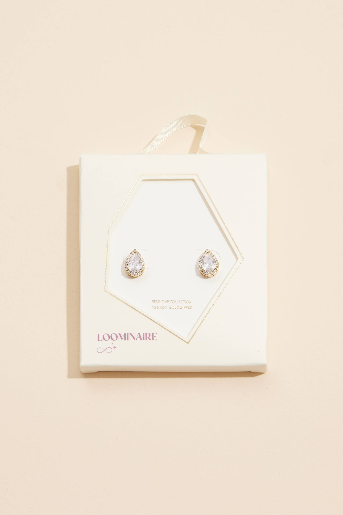 Pear-Shaped Cubic Zirconia Stud Earrings