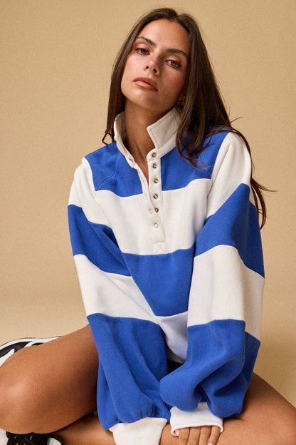 Everly Rugby Striped Pullover