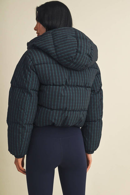 Plaid Puffer Jacket