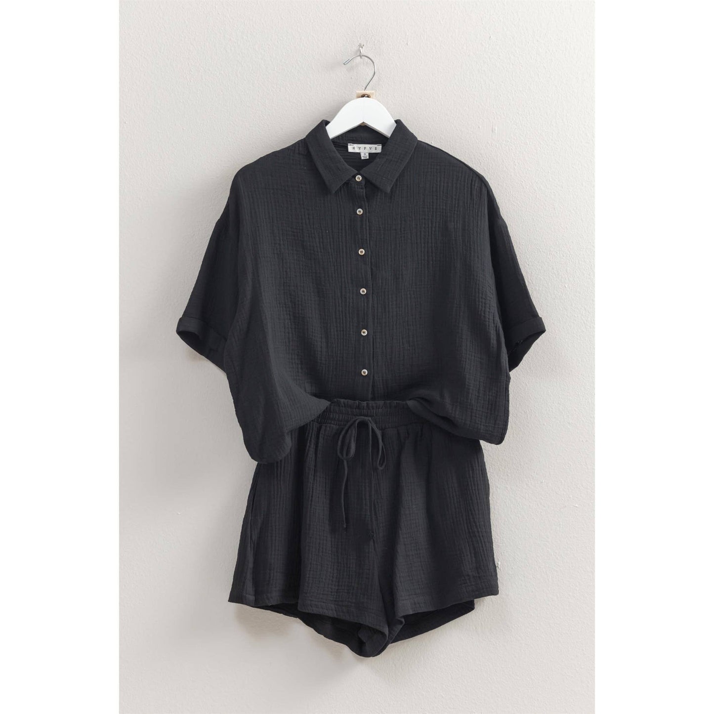 Relaxed Shirt And Flowy Shorts Set