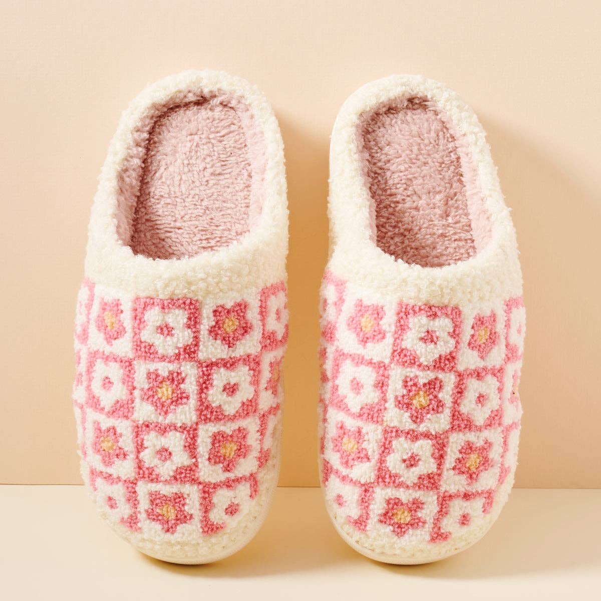 Stylish Flower Color-Block Home Slippers