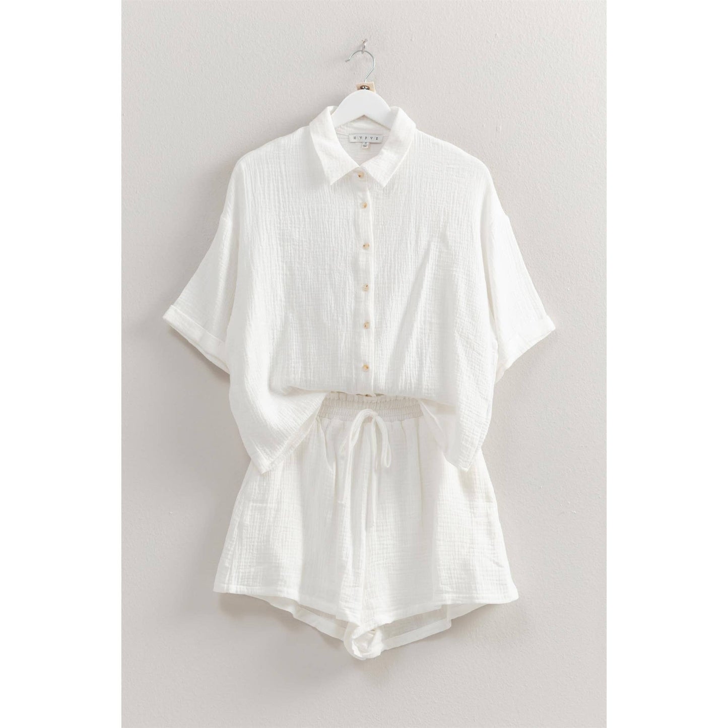Relaxed Shirt And Flowy Shorts Set