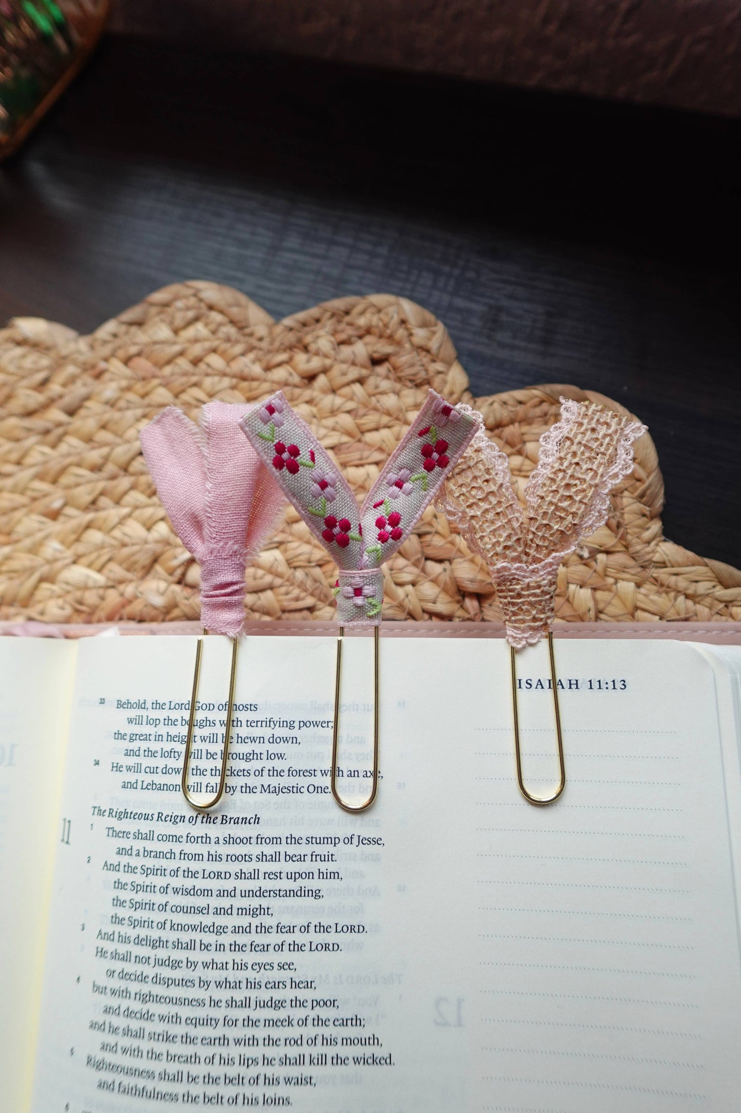 Handmade Ribbon Bookmark Set
